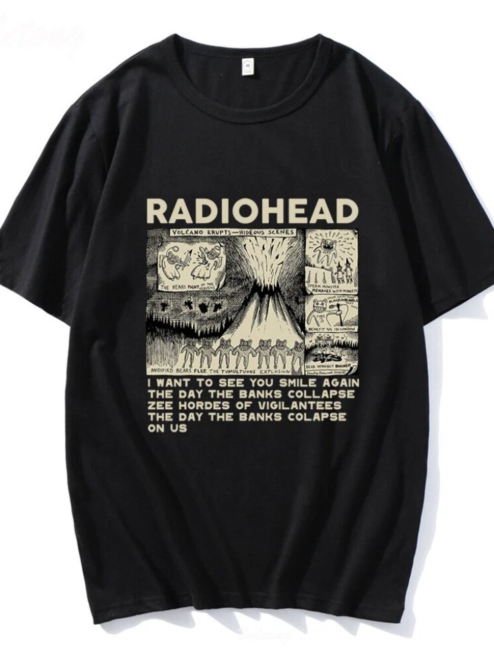 Radiohead Vintage Print T Shirt Unisex T Shirt